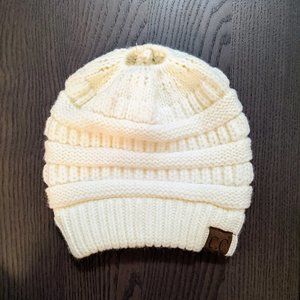 Ponytail or bun CC beanie